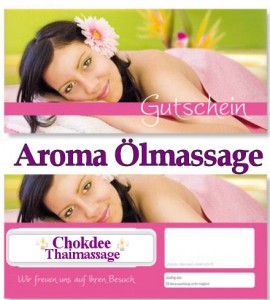 Massage Gutschein Aromaoelmassage