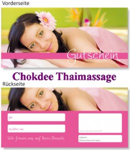Massagegutscheine Thaimassage