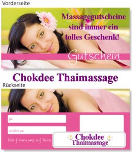 Chokdee Thaimassage Gutscheine